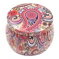 thumbnail image 1 of Candy Tins Jars Bohemian Style Metal Tin with Lid Empty Round Metal Storage Tin Cans Jars Containers Travel Storage Tins,for Making Candles Candy Cookie Lip Balm DIY Cosmetics Ointment, 1 of 9