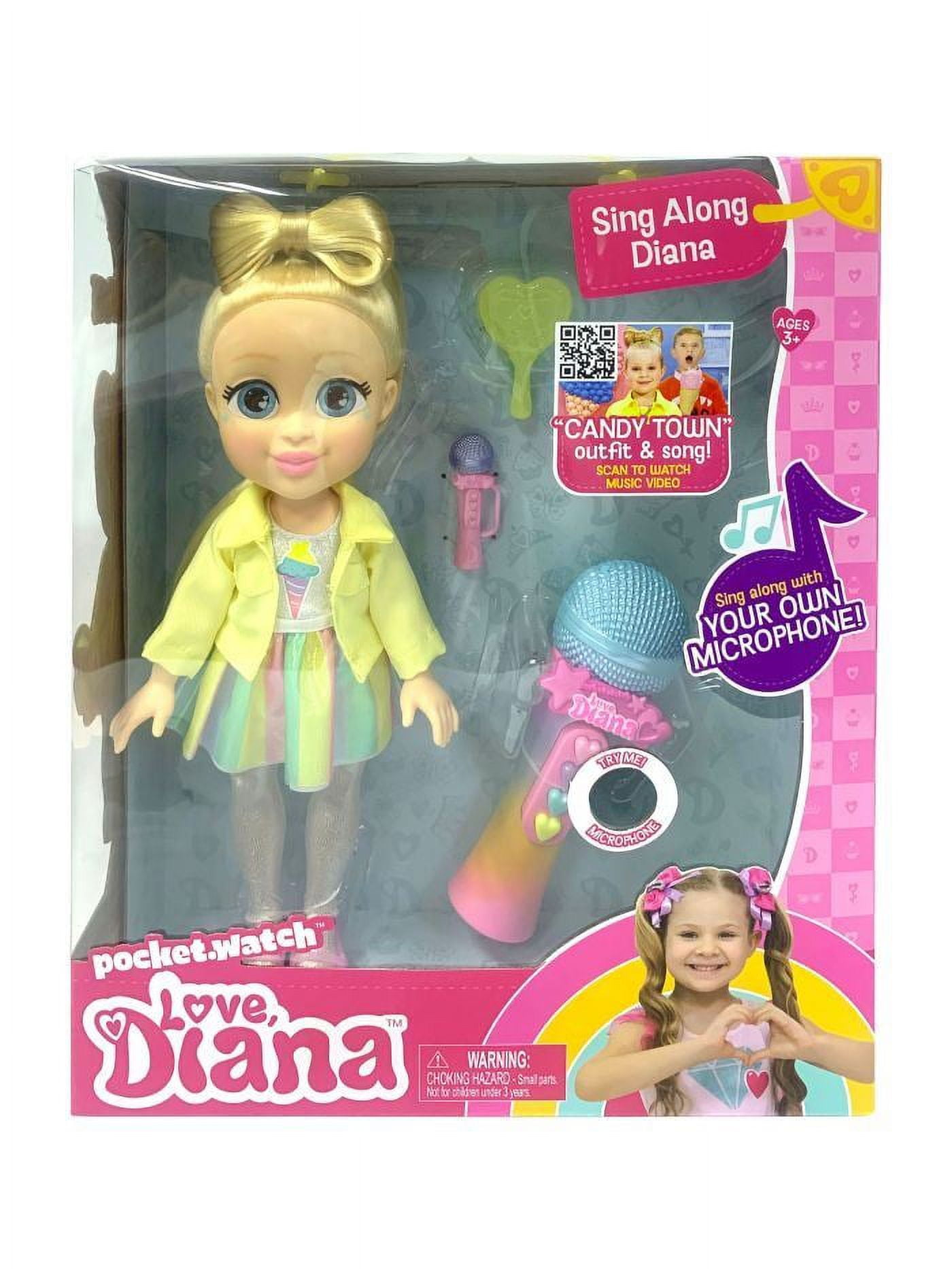 "Candy Town" Singalong Diana Doll Pocket Watch Love Diana