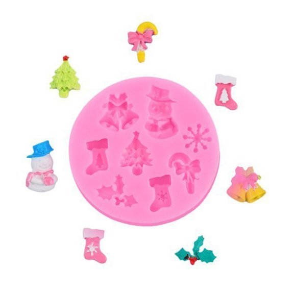 Candy Tree Hat Socks Fondant Chocolate Mould Cake Toppers Baking Tool Christmas Ornament Silicone Mold Easy to Clean