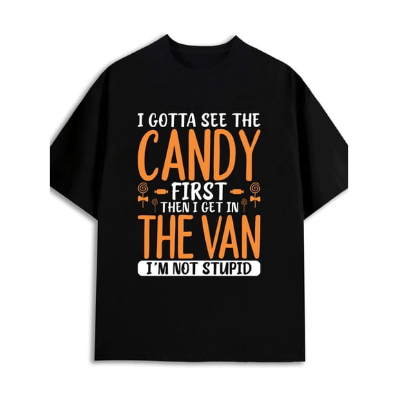 Candy Van Tee funny humor comfort colors tshirt t shirts men 180G 100% Cotton black Spring and summer outdoor wear Hip-hop street style vintage funny humor Unique Design Unisex Shirt Crewneck tshirts