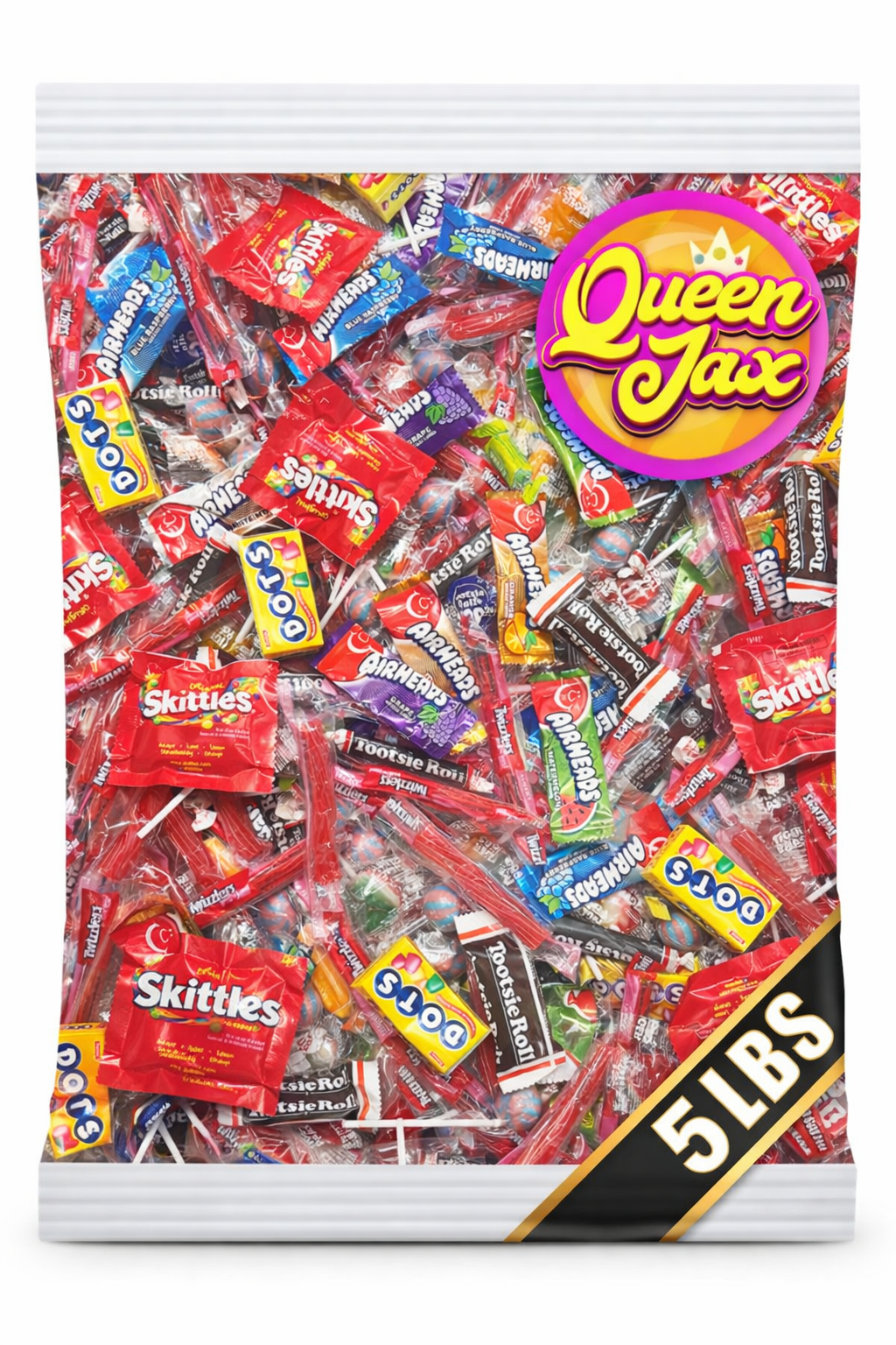 Candy Variety Pack - Assorted Candy Party Mix - 5 LB Bag -Bulk Candy Individually Wrapped - Candy Bulk – Pinata Candy - Mixed Candy - Queen Jax