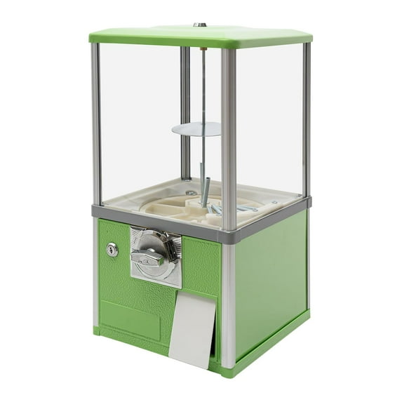 Candy Vending Machine Gumball Machine Large Load Capacity Gumball Bank for Stores and Retail Stores Vintage Style for 1.77-1.97inch Gadgets Height 20.87inch (Green)