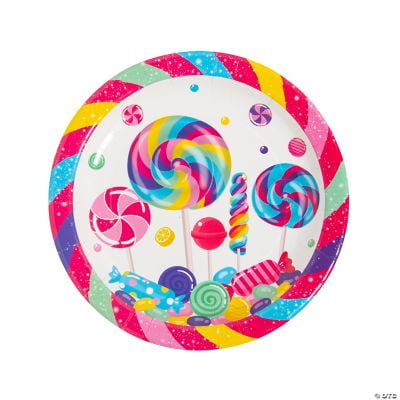 Candy World Dinner Plates, Birthday, Party Supplies, 8 Pieces