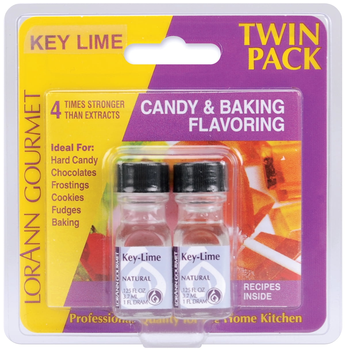 Candy and Baking Flavoring, 0.125oz Bottle, 2/Pkg
