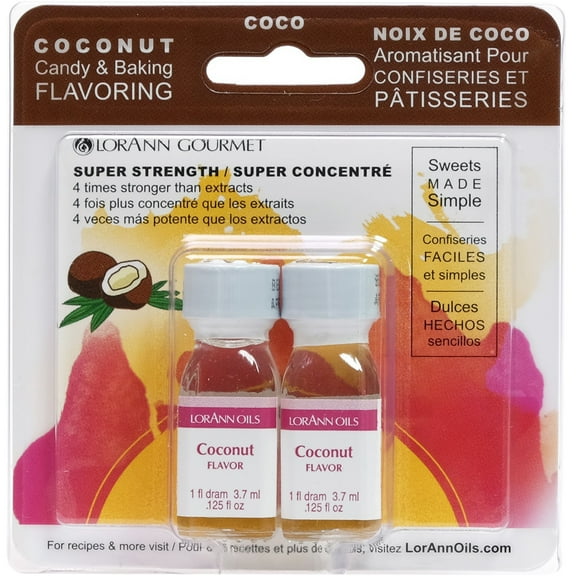 Candy and Baking Flavoring, 0.125oz Bottle, 2/Pkg