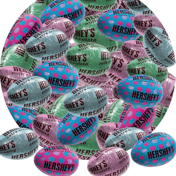 CandyKrave Hersheyes Easter Assorted Eggs Chocolate Candy - 1lb Individually wrapped Sweet & Creamy chocolate Eggs Candy - Bulk easter chocolate candy for Snacking, Pinata, Parties Gifting & More!