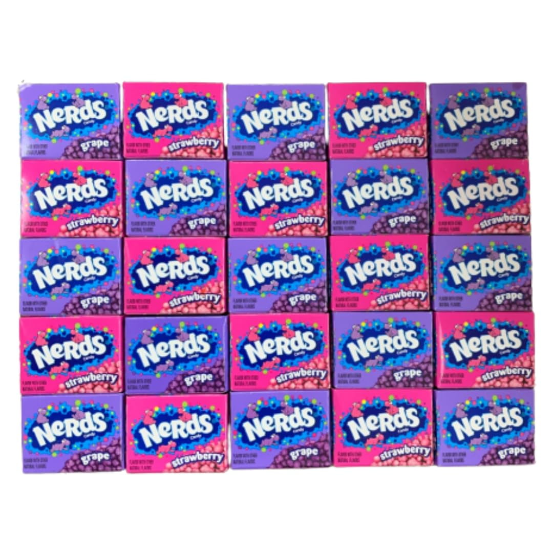 CandyKrave Nerds Mini Candy Bulk Strawberry and Grape Flavors 2 lbs