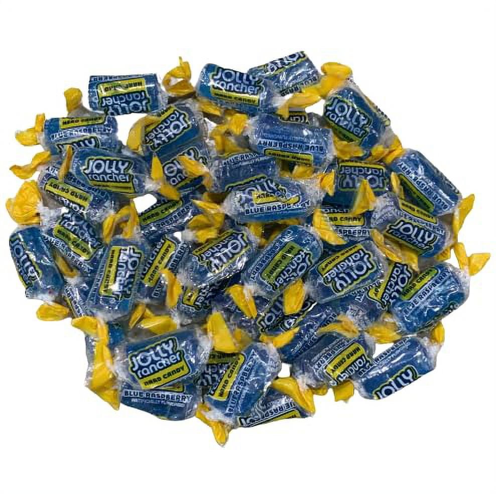 CandyKrave Premium Blue Raspberry Flavored Hard Candy - Individually Wrapped - Bulk Candy Bag - Long-Lasting Fruit Flavor Delight - 2 pound Resealable bag