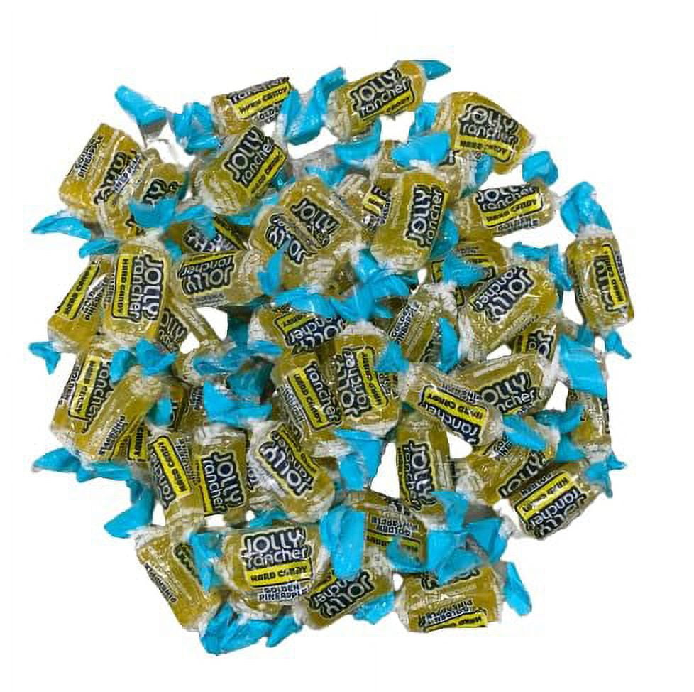 CandyKrave Premium Golden Pineapple Flavored Hard Candy - Individually Wrapped - Bulk Candy Bag - Long-Lasting Fruit Flavor Delight - 2 pound Resealable bag