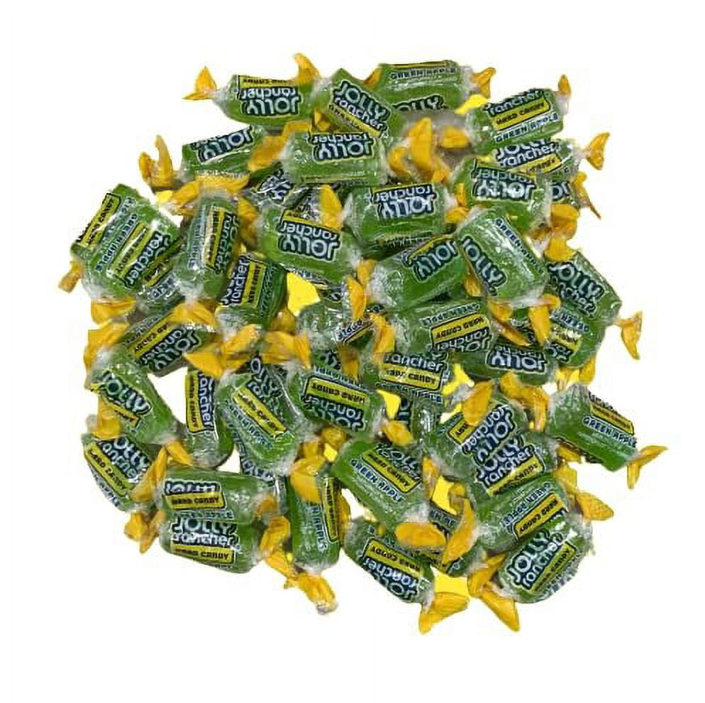 CandyKrave Premium Green Apple Flavored Hard Candy - Individually Wrapped - Bulk Candy Bag - Long-Lasting Fruit Flavor Delight - 2 pound Resealable bag