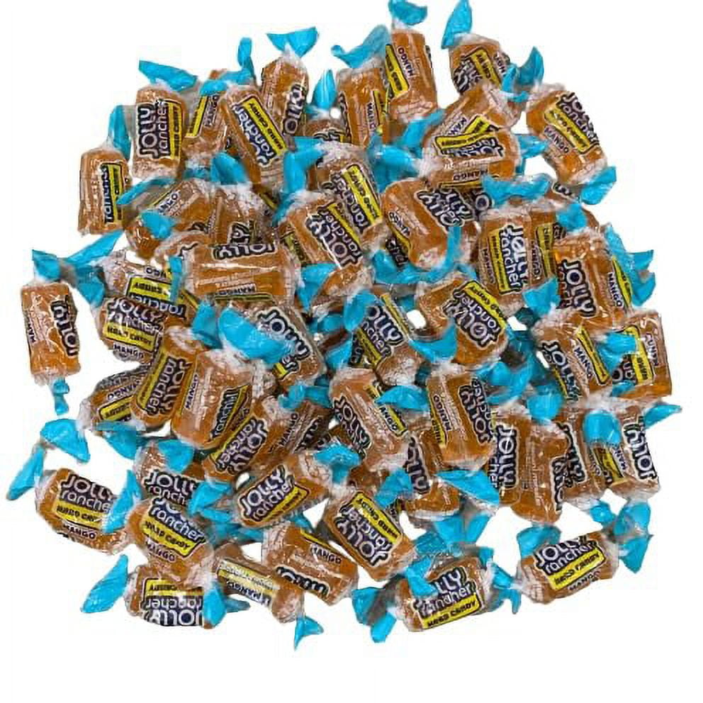 CandyKrave Premium Mango Flavored Hard Candy - Individually Wrapped - Bulk Candy Bag - Long-Lasting Fruit Flavor Delight - 2 pound Resealable bag