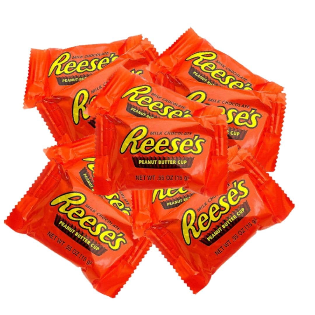 CandyKrave Reese's Deliciously Irresistible Milk Chocolate Peanut Butter REESE'S Cups - Snack Size Candy, (3 pound)