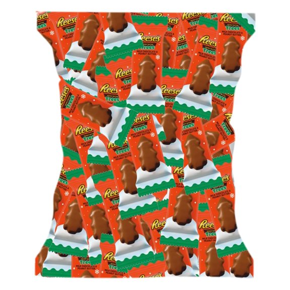 CandyKrave Resees Trees Milk Chocolate Candy - (2lb 55 Pieces) Bulk Snack Size Resees Easter Chocolate candy - Individually wrapped PeanutButter candy for Easter, Bithday Party & Other Ocassion