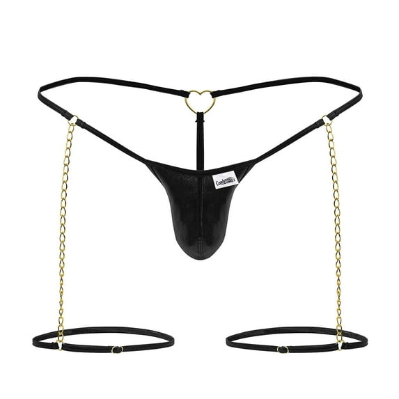 CandyMan Fashion Thongs 99827 Color Black Size S/M