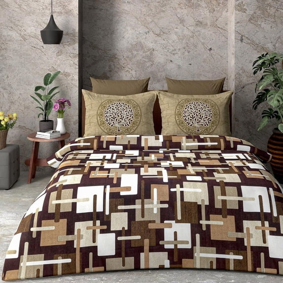 Aura Decor Modern 1-Piece Bedspread Sets, Brown, Full