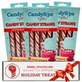 thumbnail image 1 of CandySips Gilliam Peppermint Candy Straws - Edible Stirrers (24 Straws, Pack of 3), 1 of 5
