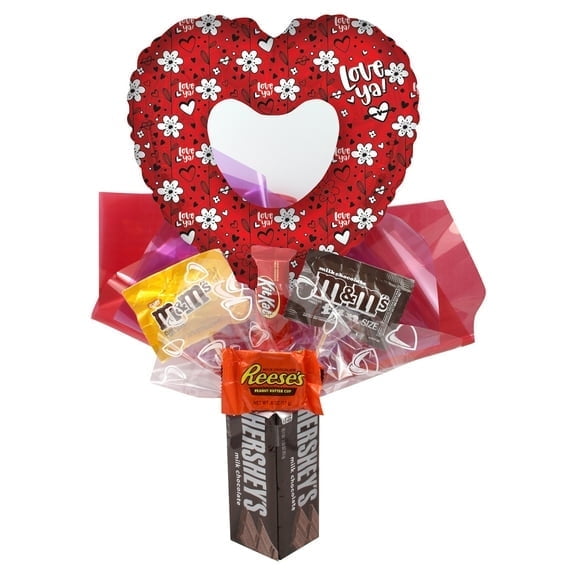 Candyblossom, Valentine, Hershey, Food Gift Assortment, 3 Count Base, Sweet Crunch Bites