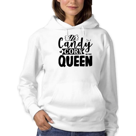 Candycorn Queen Hoodie Women -Image by Shutterstock, Female x-Large