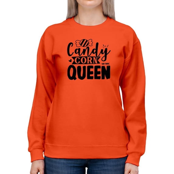 Candycorn Queen Sweatshirt Women -Image by Shutterstock, Female Medium