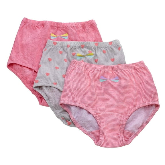 Candyland Brief Panty for Girls - 3 Pack - Full Cut Soft Cotton