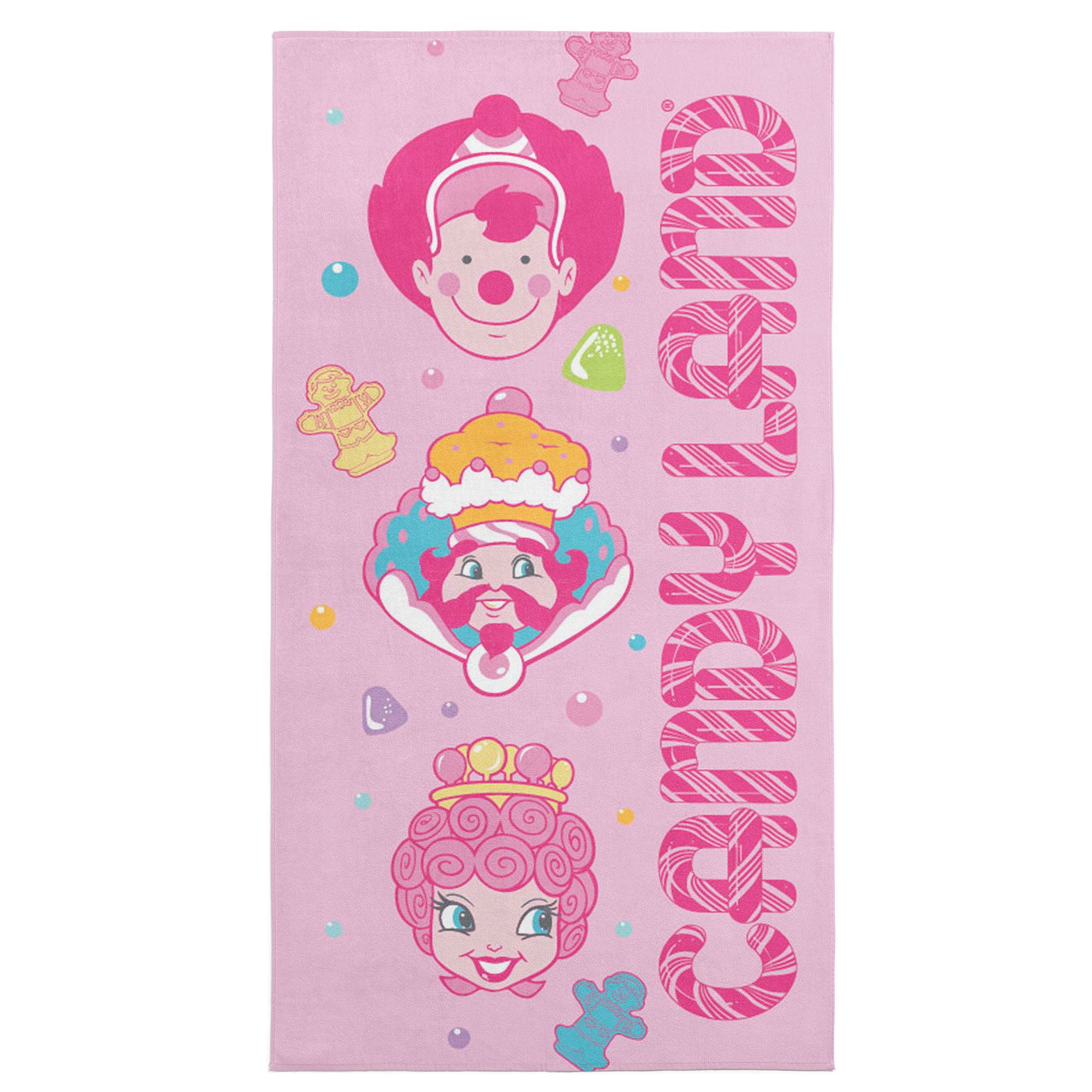 Candyland Candy Heads Microfiber Beach Towel 30x60 inches