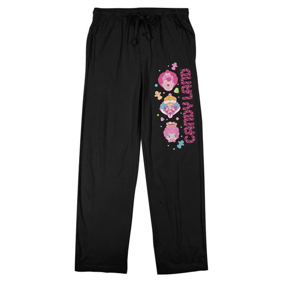 Candyland Classic Title Characters Men's Black Sleep Pajama Pants