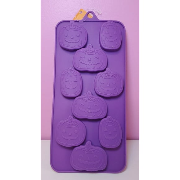 Candyland Crafts Halloween Jack-O-Lantern Silicone Mold 9 cavity for candy baking molding & more