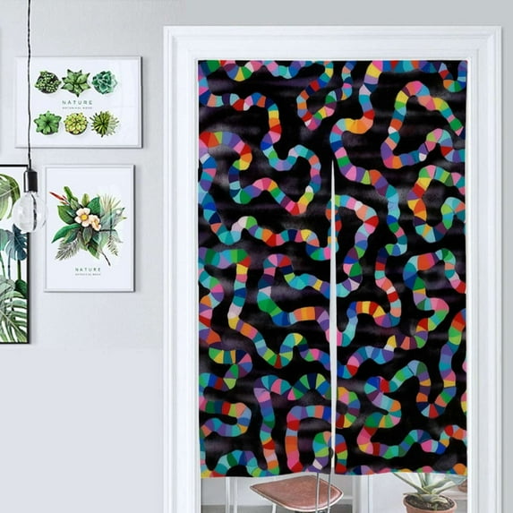 Candyland Experiment Door Curtain Nordic Living Room DoorCurtain Porch Partition Curtain Kitchen Rative Half Curtain