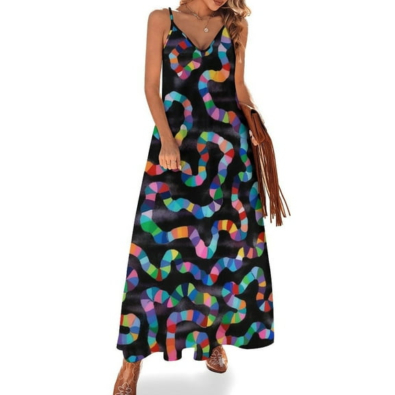 Candyland Experiment Sleeveless Dress Women's Evening Dress Womans Clothing