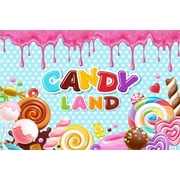 Candyland Photography Backdrop Fairytale Kids Baby Shower Birthday Newborn Christmas Background Home Party Backdrop Wall Banner