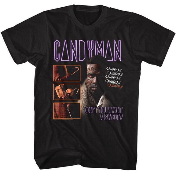 Candyman Neon Logo Black Adult T-Shirt