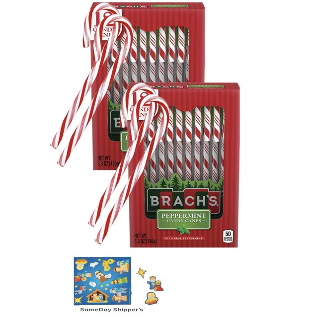 Candyrific (Red And White) Brach,S Peppermint Holiday Candy Canes