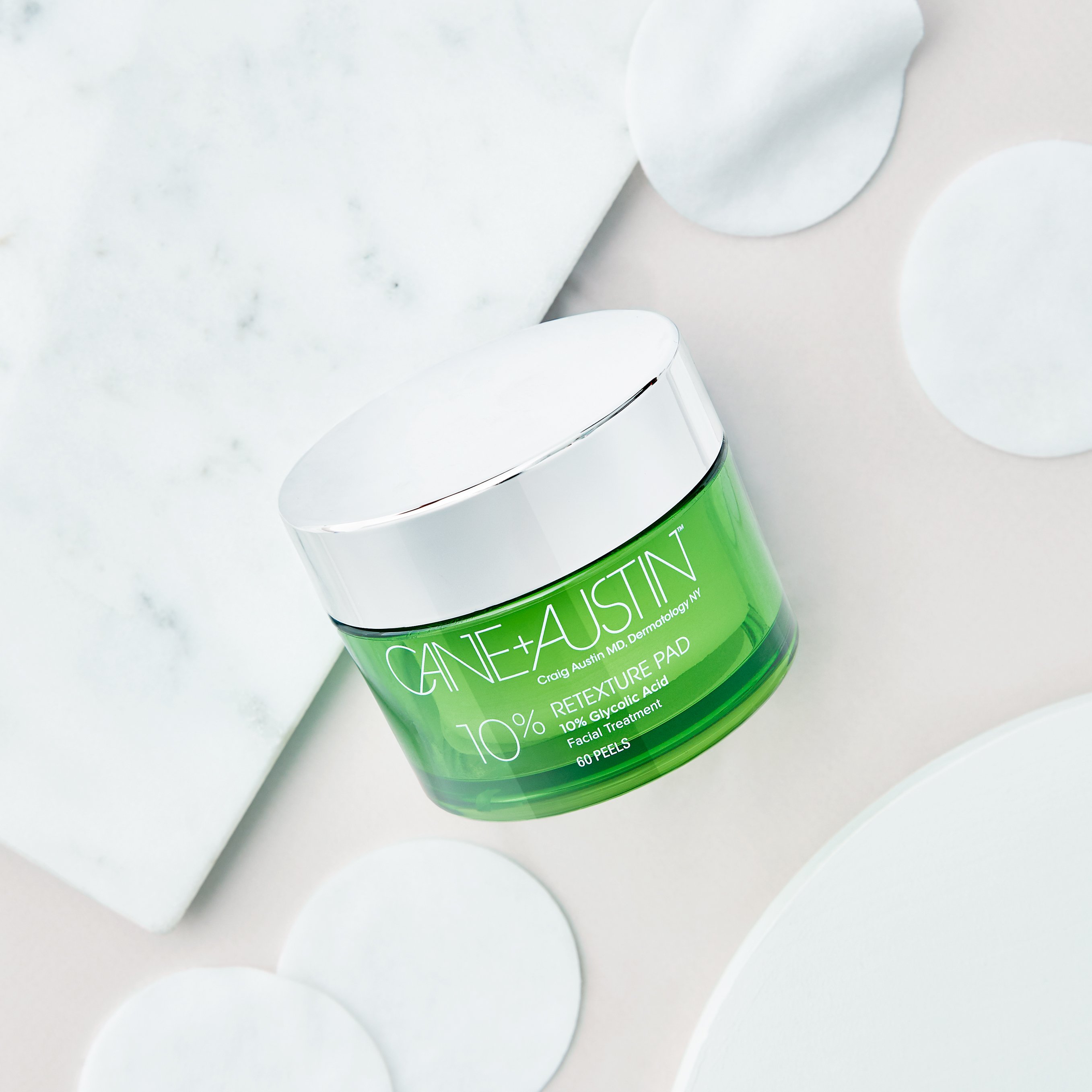 Cane+Austin Retexture Pad 10 Glycolic Acid 60 count