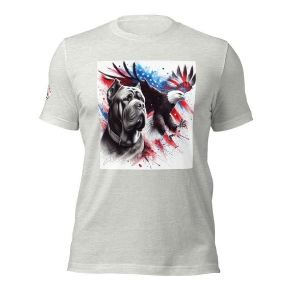 Cane Corso 4th of July Unisex t-shirt (Ash, 4XL)