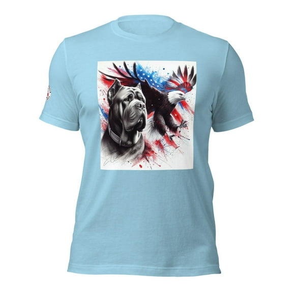 Cane Corso 4th of July Unisex t-shirt (Ocean Blue, 3XL)