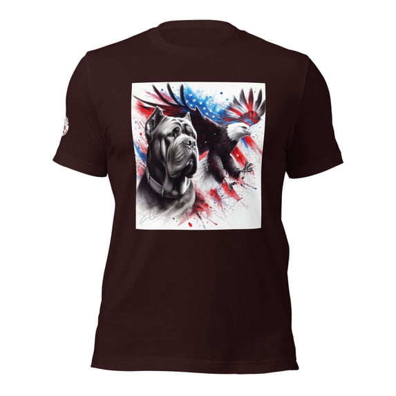 Cane Corso 4th of July Unisex t-shirt (Oxblood Black, M)