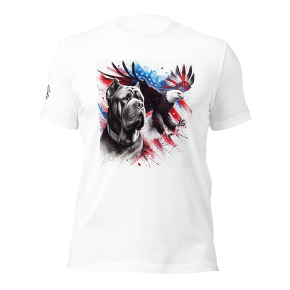 Cane Corso 4th of July Unisex t-shirt (White, 2XL)