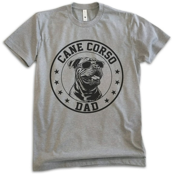 Cane Corso Dad, Unisex Men's Shirt, Cane Corso Owner, Funny Dog Dad Gift, Dark Heather Gray, Medium