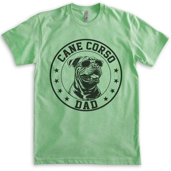 Cane Corso Dad, Unisex Men's Shirt, Cane Corso Owner, Funny Dog Dad Gift, Heather Apple Green, X-Small