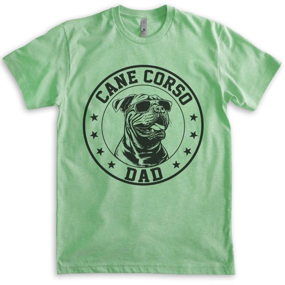 Cane Corso Dad, Unisex Men's Shirt, Cane Corso Owner, Funny Dog Dad Gift, Heather Apple Green, X-Small