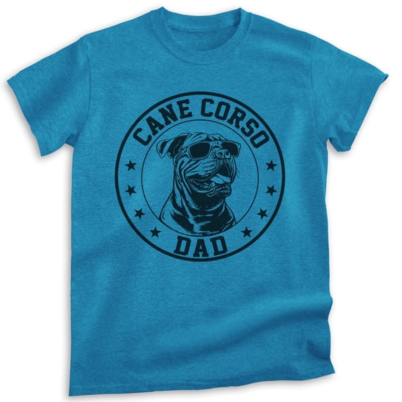 Cane Corso Dad, Unisex Men's Shirt, Cane Corso Owner, Funny Dog Dad Gift, Heather Blue, X-Large