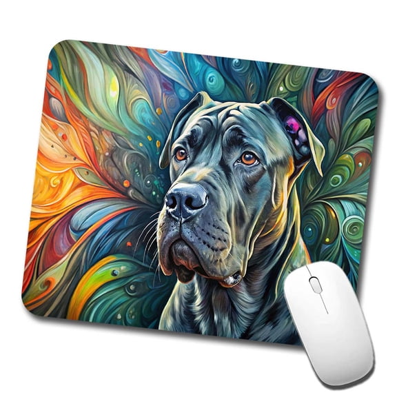 Cane Corso Dog Abstract Art Mouse Pad Low Profile Gaming Mat