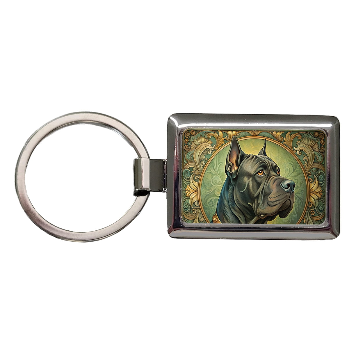 Cane Corso Dog Art Nouveau Metal Rectangle Keychain - Walmart.com