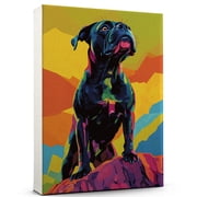 Cane Corso Dog Canvas Climbing Canvas   Cute Cane Corso Canvas Wall Art of Puppy Playing Climbing, Perfect for Dog and Sports Fans