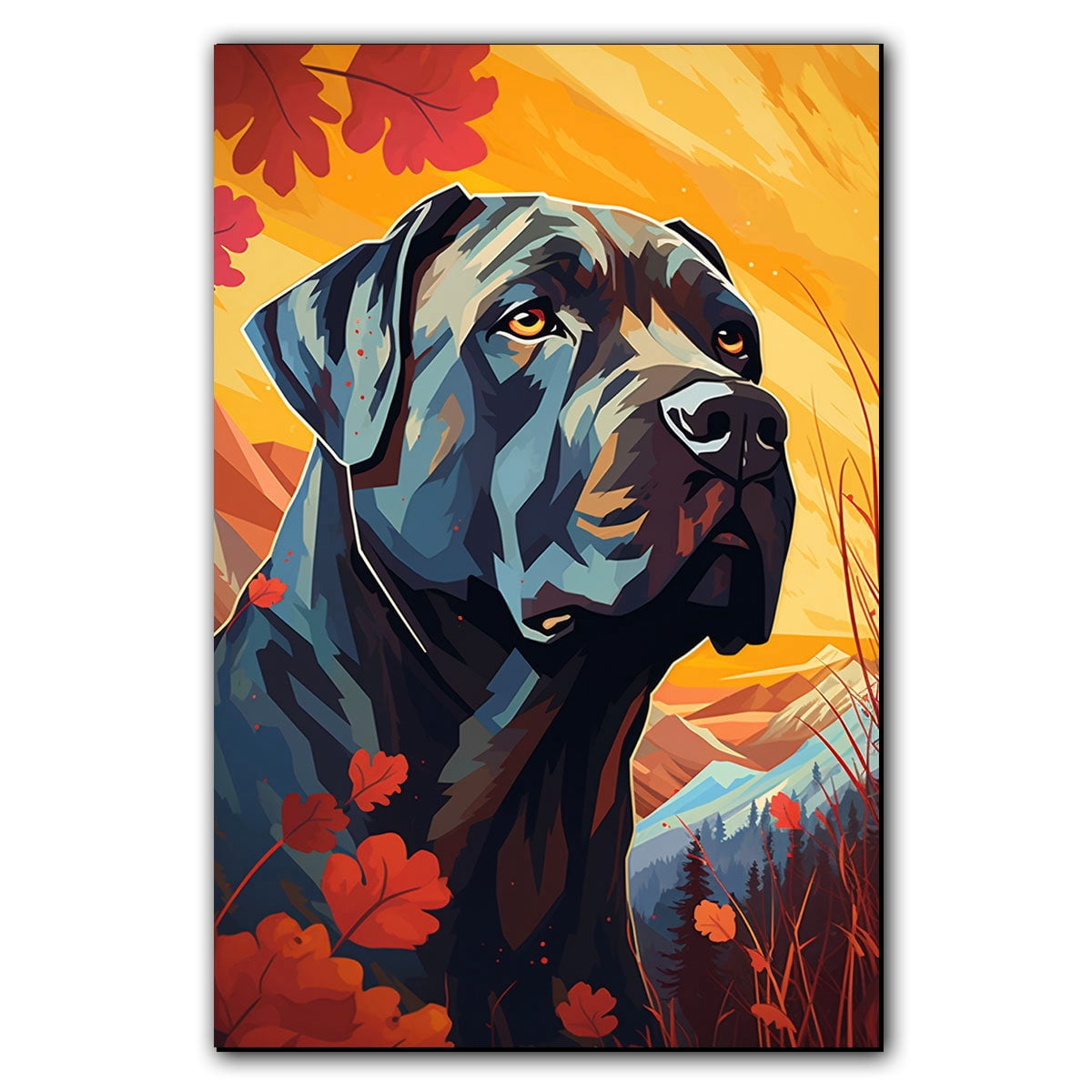 Cane Corso Dog Canvas Wall Art for Living Room, Funny Bathroom Wall ...