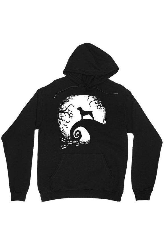 Cane Corso Dog Halloween With Moon And Pumpkin Graphic Halloween Outfit Funny M8039 Unisex Hoodie, Up to Size 5XL