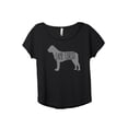 thumbnail image 1 of Cane Corso Dog Silhouette Women's Fashion Slouchy Dolman T-Shirt Tee Heather Black 3X-Large, 1 of 3