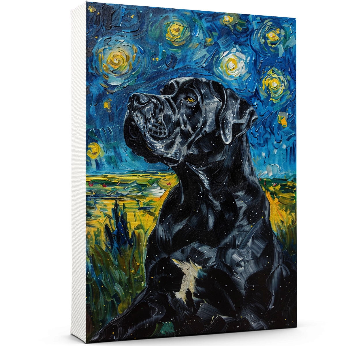 Cane Corso Dog Starry Night Canvas Wall Art Prints, Dog Art Canvas ...