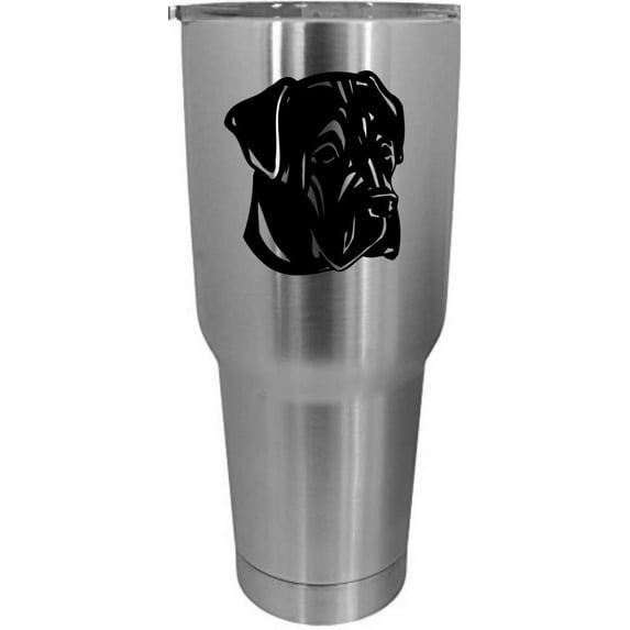Cane Corso Dog Themed Etched 30oz Stainless Steel Tumbler