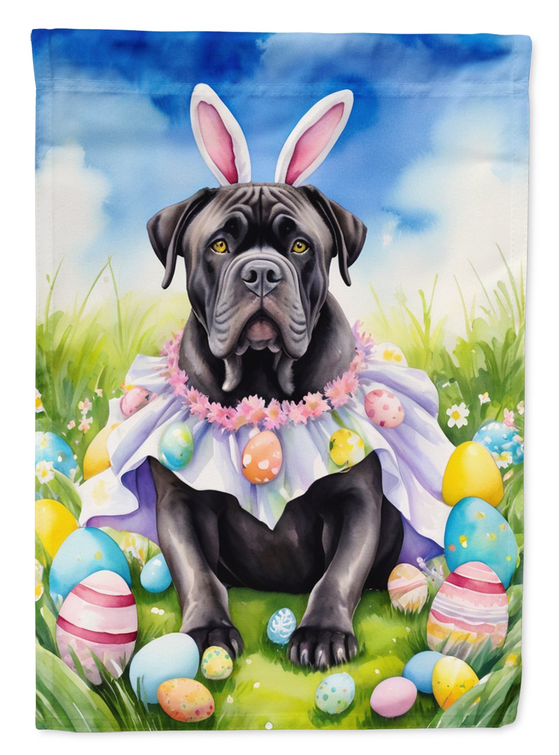 Cane Corso Easter Egg Hunt House Flag 28 in x 40 in